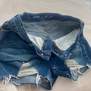 Old Navy Blue Ripped Denim Shorts